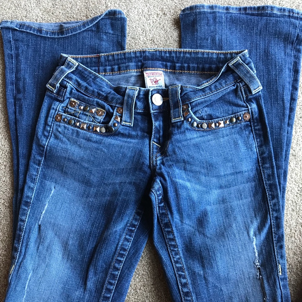 True Religion Jeans with metal hardware; LIKE NEW!